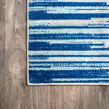Linear Modern Half-stripe Area Rug